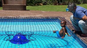 Baby on Safety Swimming Pool Net in Benoni